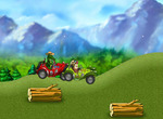 Juego-de-carreras-con-un-mono-y-un-kart